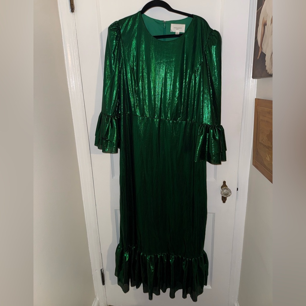 Pomander Place Shimmering Green Formal Dress